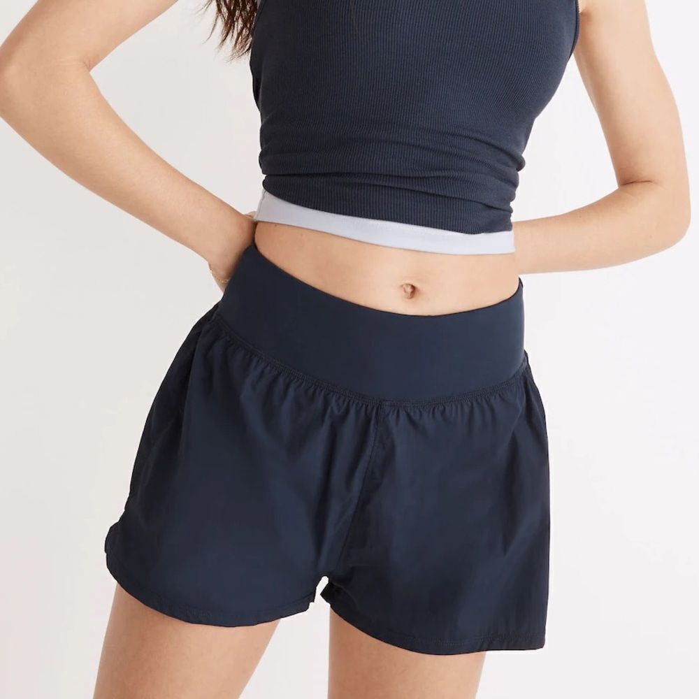 Navy Blue Athletic Shorts